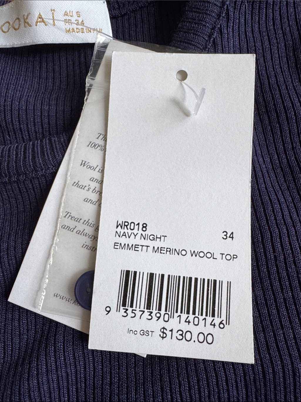 Kookai Navy Emmett Merino Wool Top — image 6 of 6